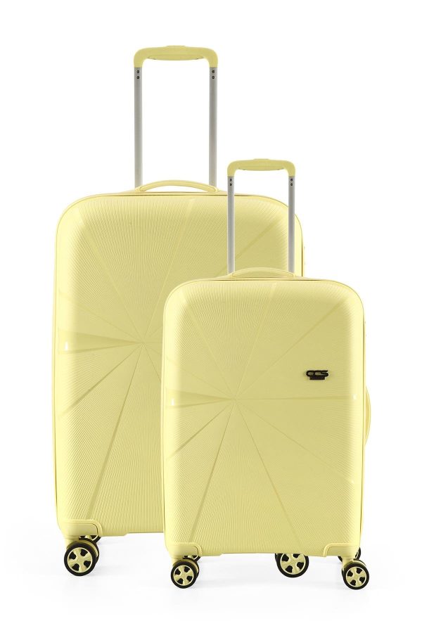 ÇÇS 5264 KIRILMAZ POLİPROPİLEN 2 Lİ VALİZ SETİ BÜYÜK KABİN