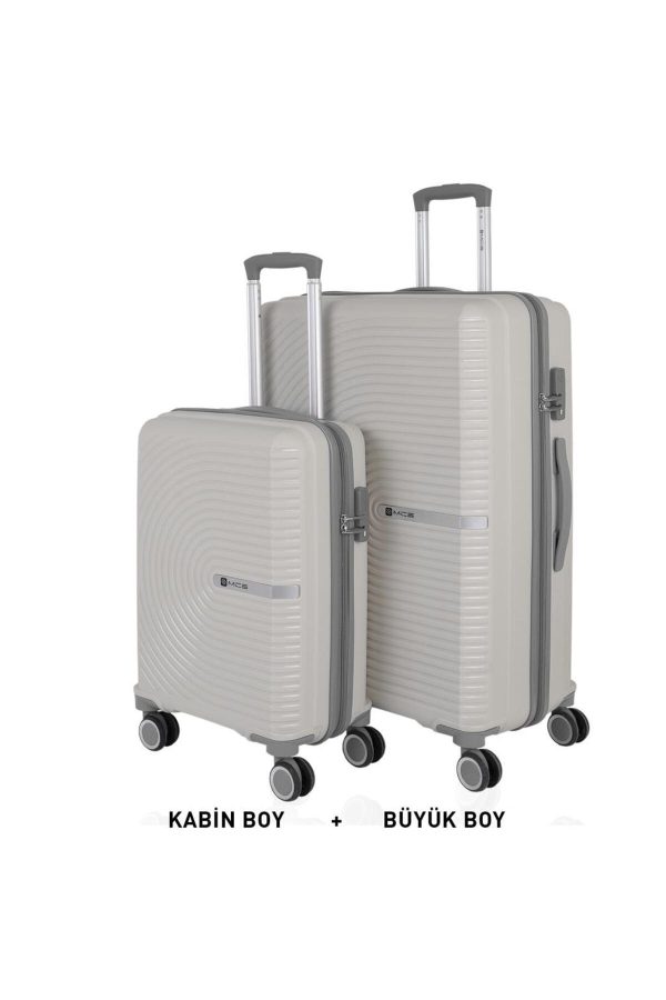 MÇS 374 KIRILMAZ POLİPROPİLEN 2 Lİ VALİZ SETİ BÜYÜK KABİN