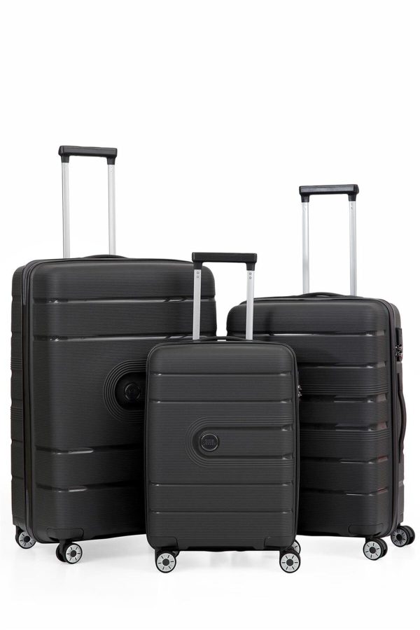 ÇÇS 5247 POLİPROPİLEN KIRILMAZ 3 LÜ VALİZ SETİ BÜYÜK ORTA KÜÇÜK