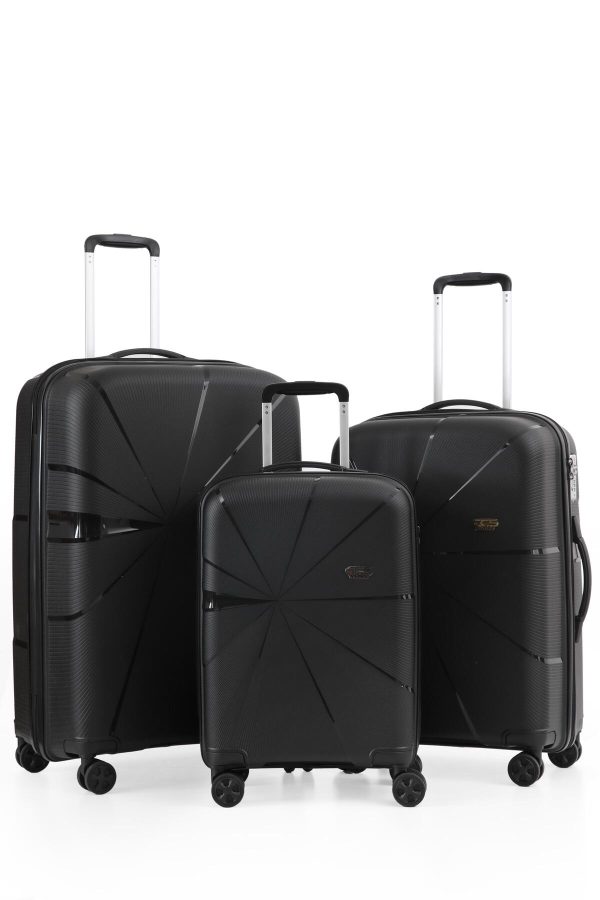 ÇÇS 5264 KIRILMAZ POLİPROPİLEN 3 LÜ SET VALİZ BÜYÜK ORTA KABİN